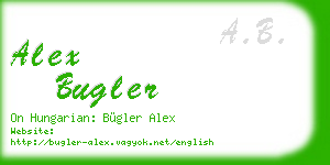 alex bugler business card