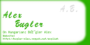 alex bugler business card